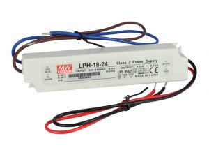 Trafo 24VDC LED 0-18W IP67 LPH-18-24