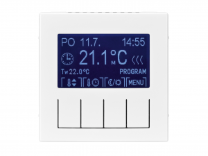 Basic55 - termostat univerzálny programovateľný, biely