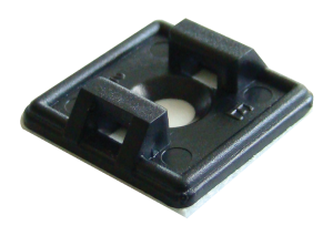 Dvojvstupové samolepiace pätky k sťahovacím páskam, čierne