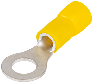 Izolované Cu lisovacie káblové oká, žlté, pocínované