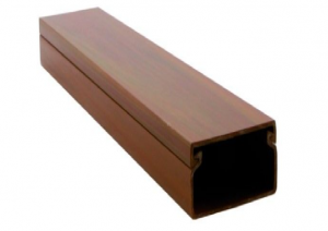 Žlab PVC 40x40 tmavé drevo