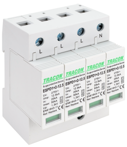 Zvodič prepätia AC, typ T1+T2 vyberateľné moduly