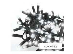 Profi LED spojovacia reťaz čierna - Studená biela, 3m
