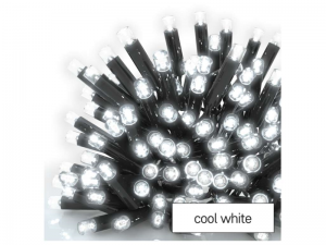 Profi LED spojovacia reťaz čierna - Studená biela, 10 m