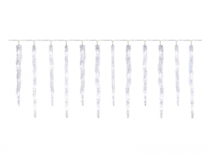 LED vianočná girlanda cencúle - Studená biela, 3,6 m