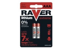 Batéria Raver lithiova AAA mikrotužka