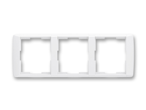 Element - Rámček trojnásobný, vodorovný, biela/biela