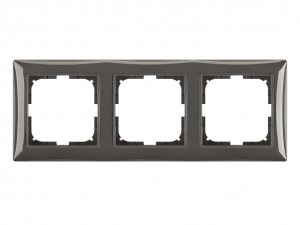Basic55 – rámček trojnásobný pre elektroinštalačné prístroje, grafitovo šedý