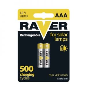 Batéria AAA nabíjacia RAVER solar 400mAh